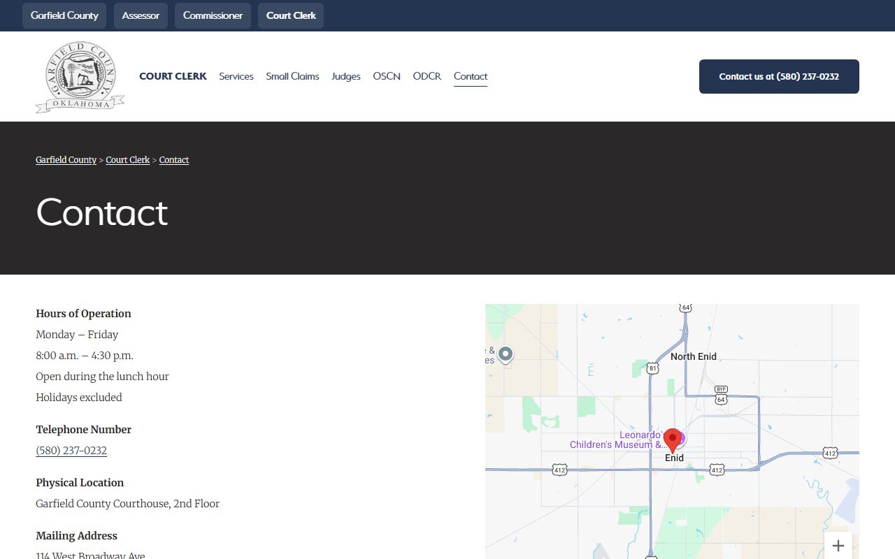 Enid Traffic Court Records - Garfield County Court Clerk