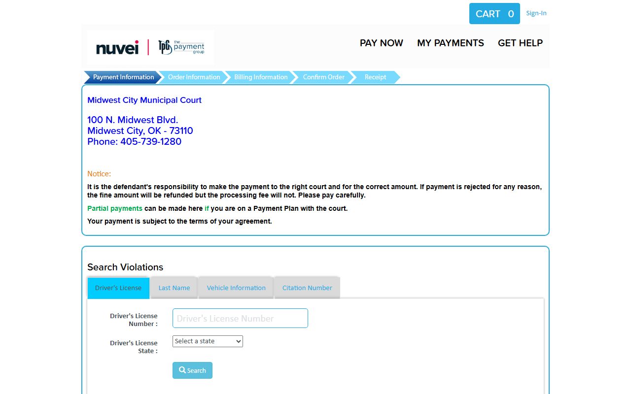 Midwest City Traffic Court Records - traffic payment portal