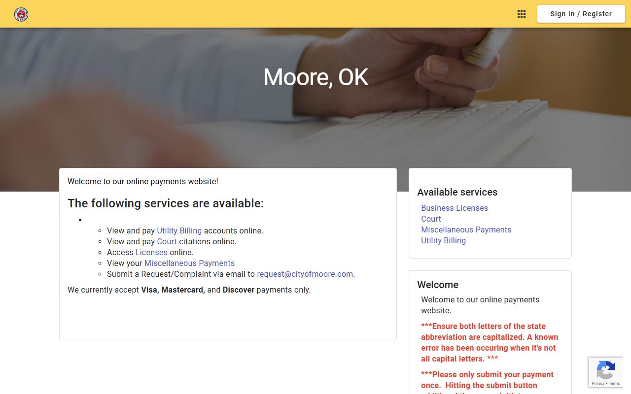 Moore Traffic Court Records - online payments