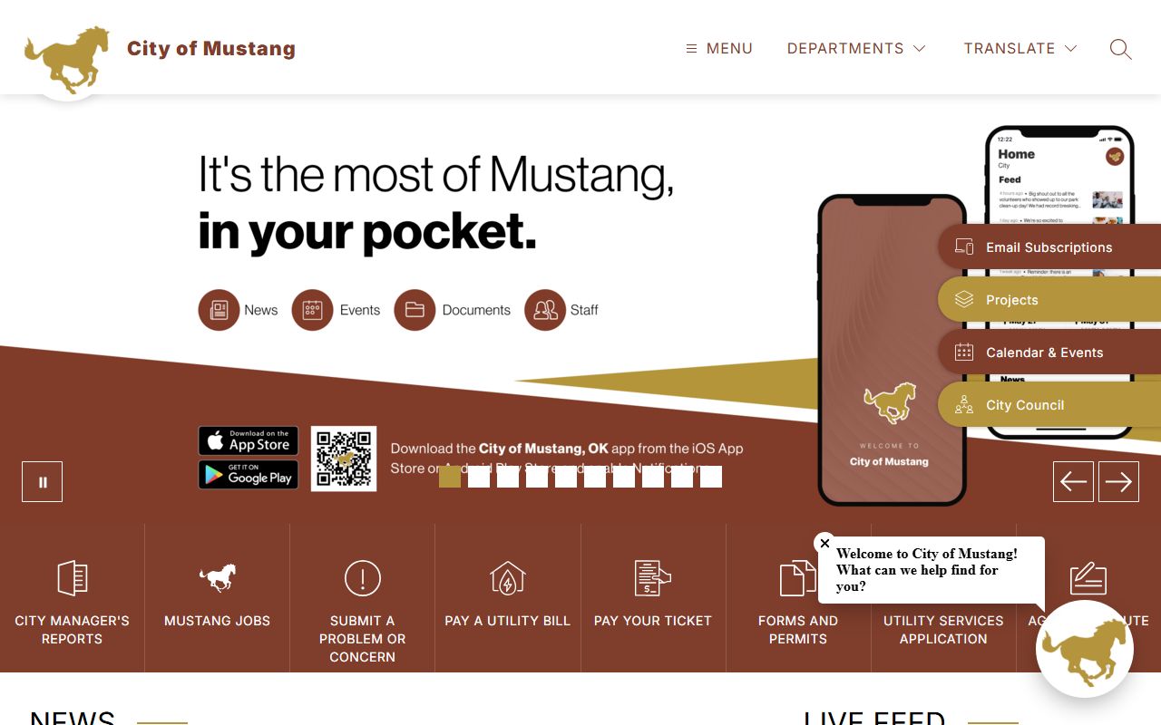 Mustang traffic court records city official website