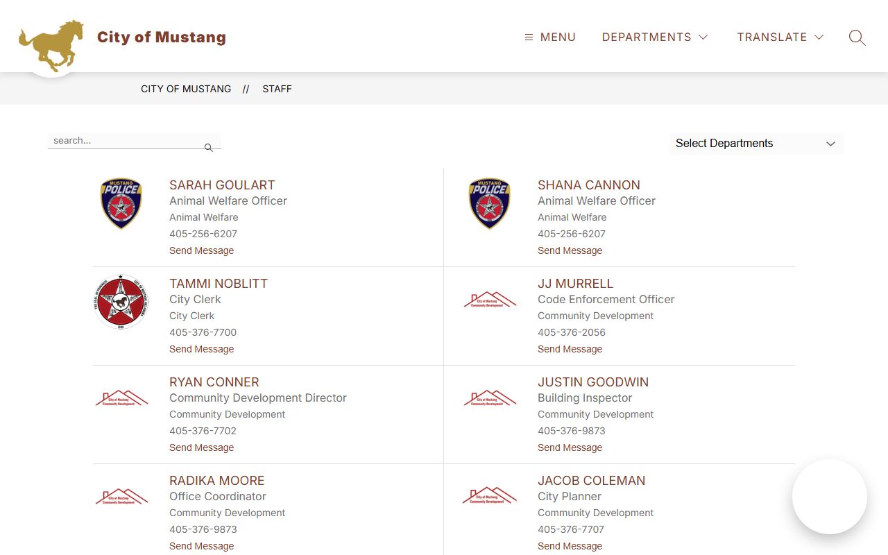 Mustang traffic court records court clerk contact information