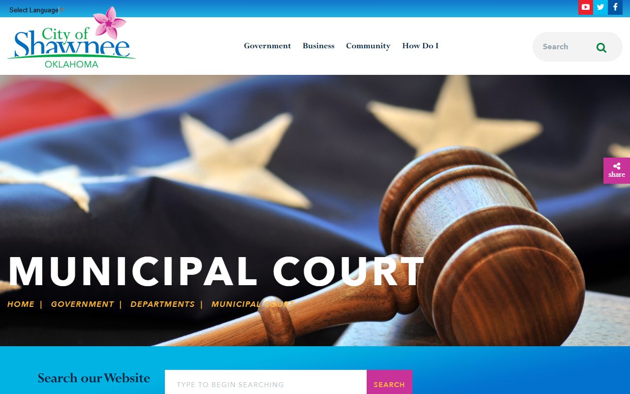Shawnee traffic court records - Shawnee Municipal Court information page