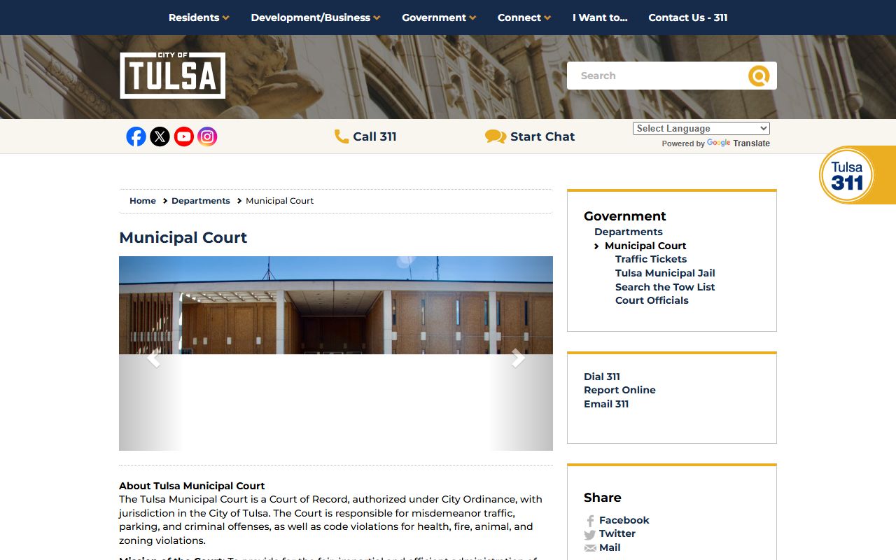 Tulsa Traffic Court Records - Tulsa Municipal Court