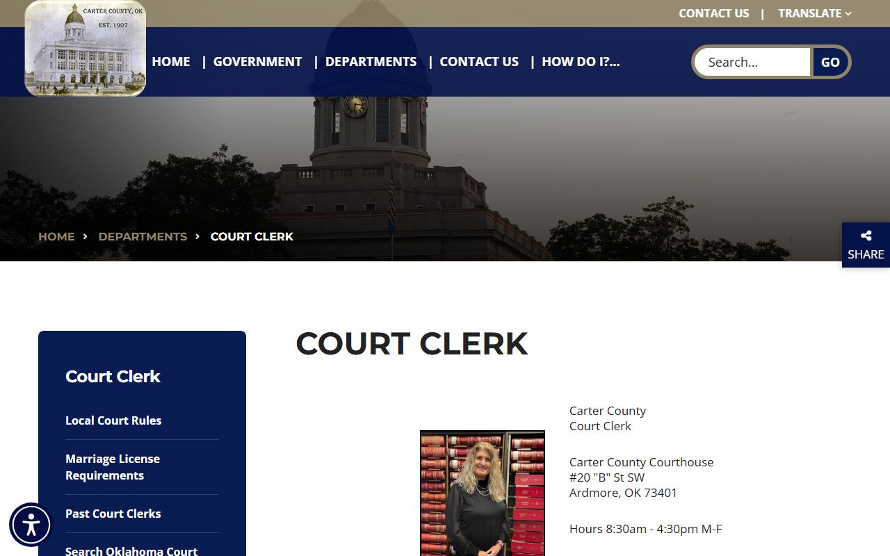 Carter County Traffic Court Records - Court Clerk Office
