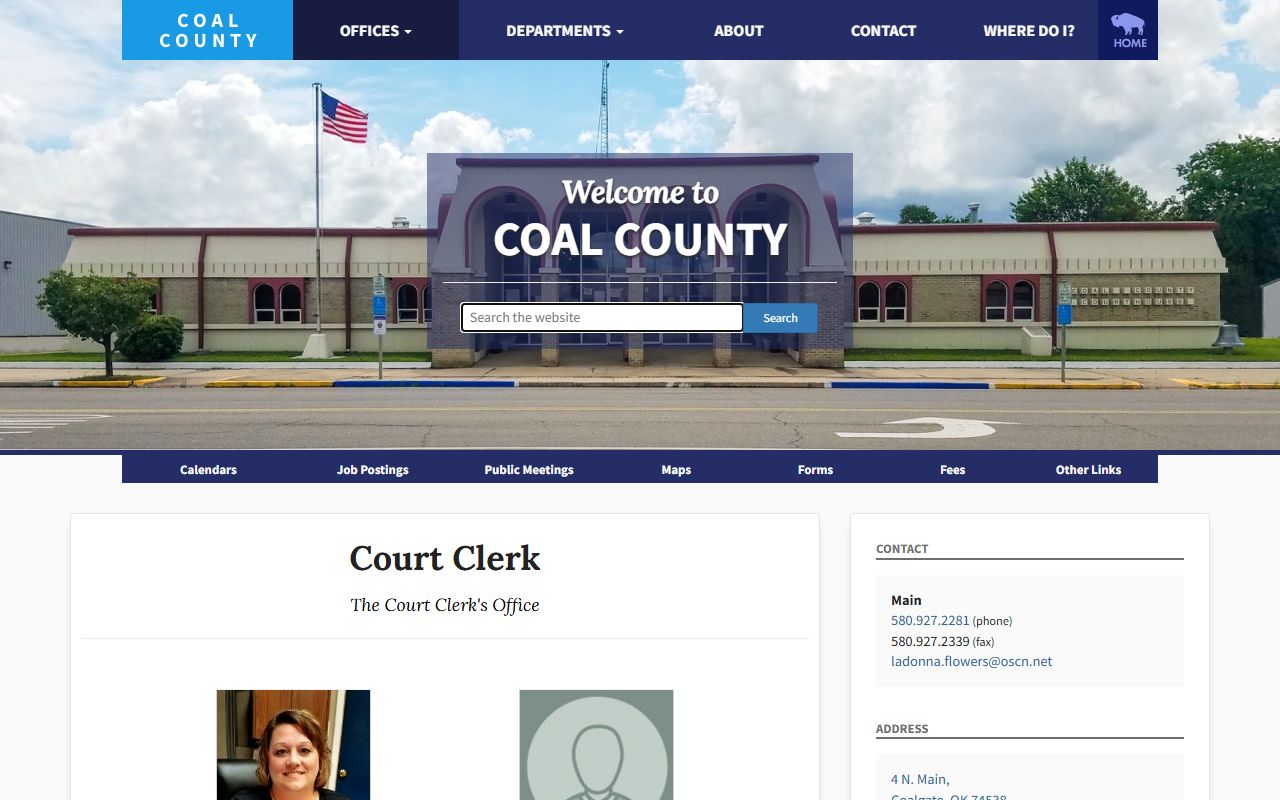 Coal County Traffic Court Records - Court Clerk Office
