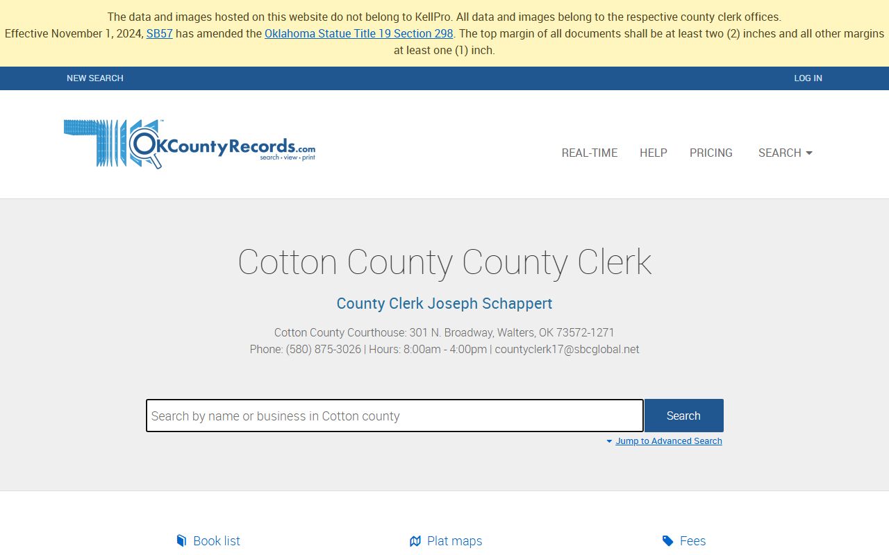 Cotton County Traffic Court Records - Land Records Search