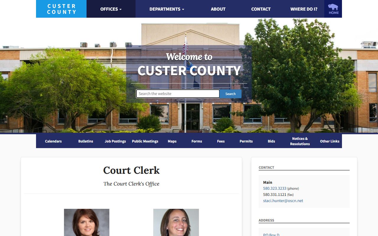 Custer County Traffic Court Records - Court Clerk Office