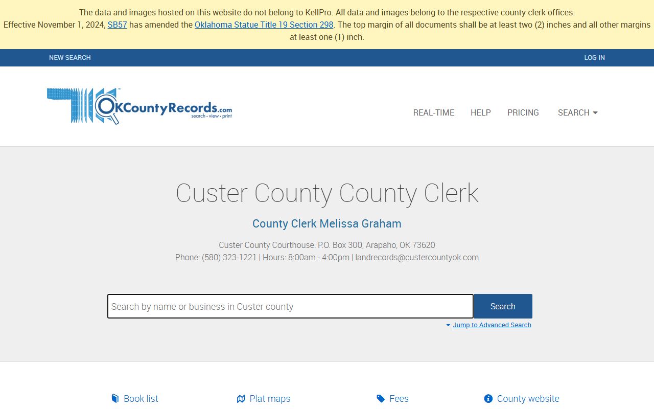 Custer County Traffic Court Records - County Land Records Portal