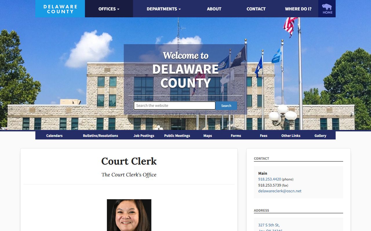 Delaware County Traffic Court Records - Court Clerk Office Page