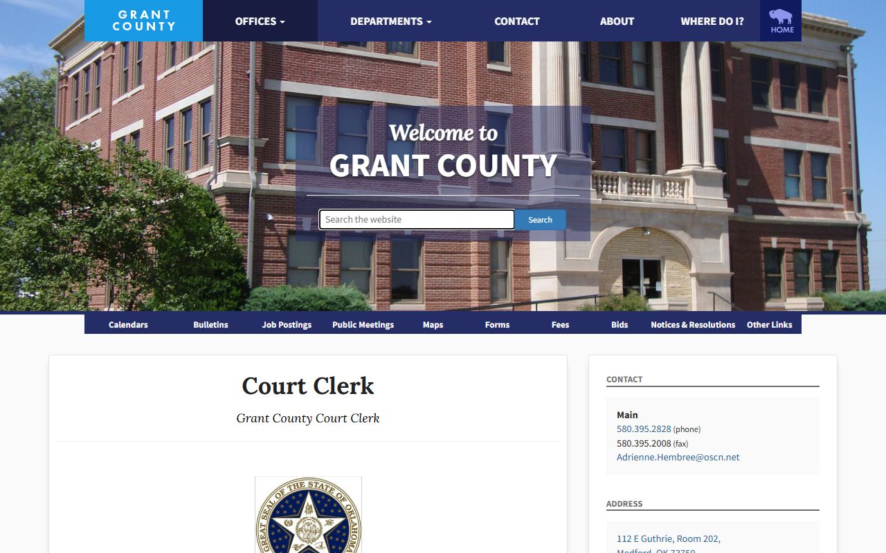 Grant County Traffic Court Records - Court Clerk Office