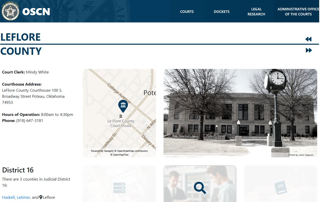 Le Flore County Traffic Court Records - OSCN Online Search