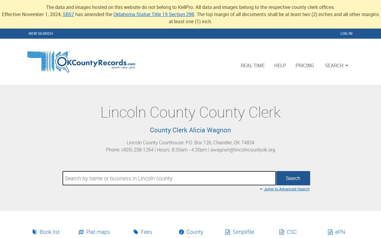 Lincoln County Traffic Court Records - County Land Records