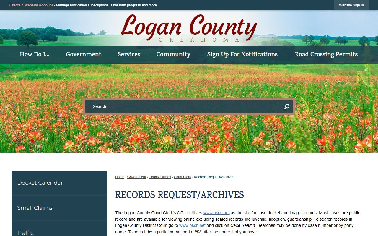 Logan County Traffic Court Records - Records Request Process