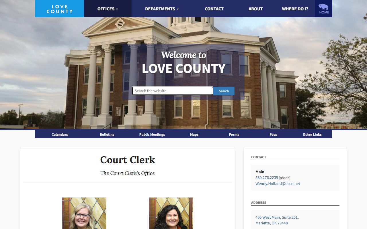 Love County Traffic Court Records - Court Clerk Office