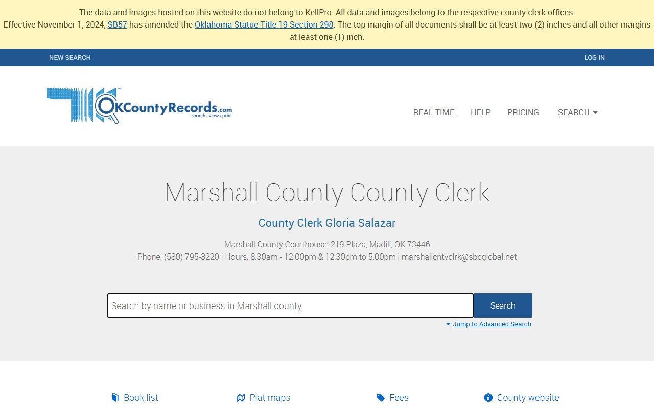 Marshall County Traffic Court Records - County Land Records