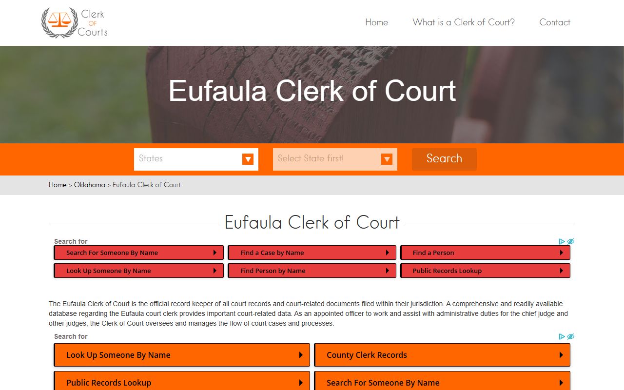 McIntosh County Traffic Court Records - Court Clerk Eufaula