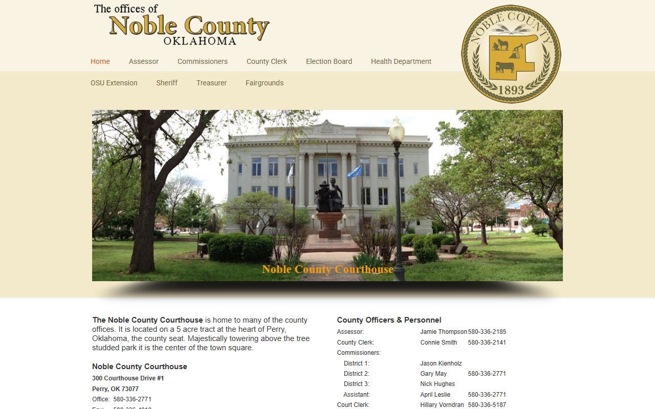 Noble County Court Clerk traffic court records information