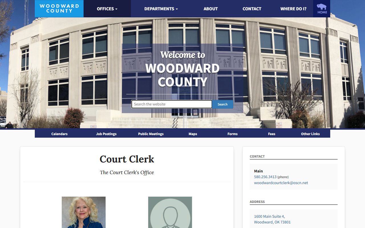Woodward County Traffic Court Records - Court Clerk Office