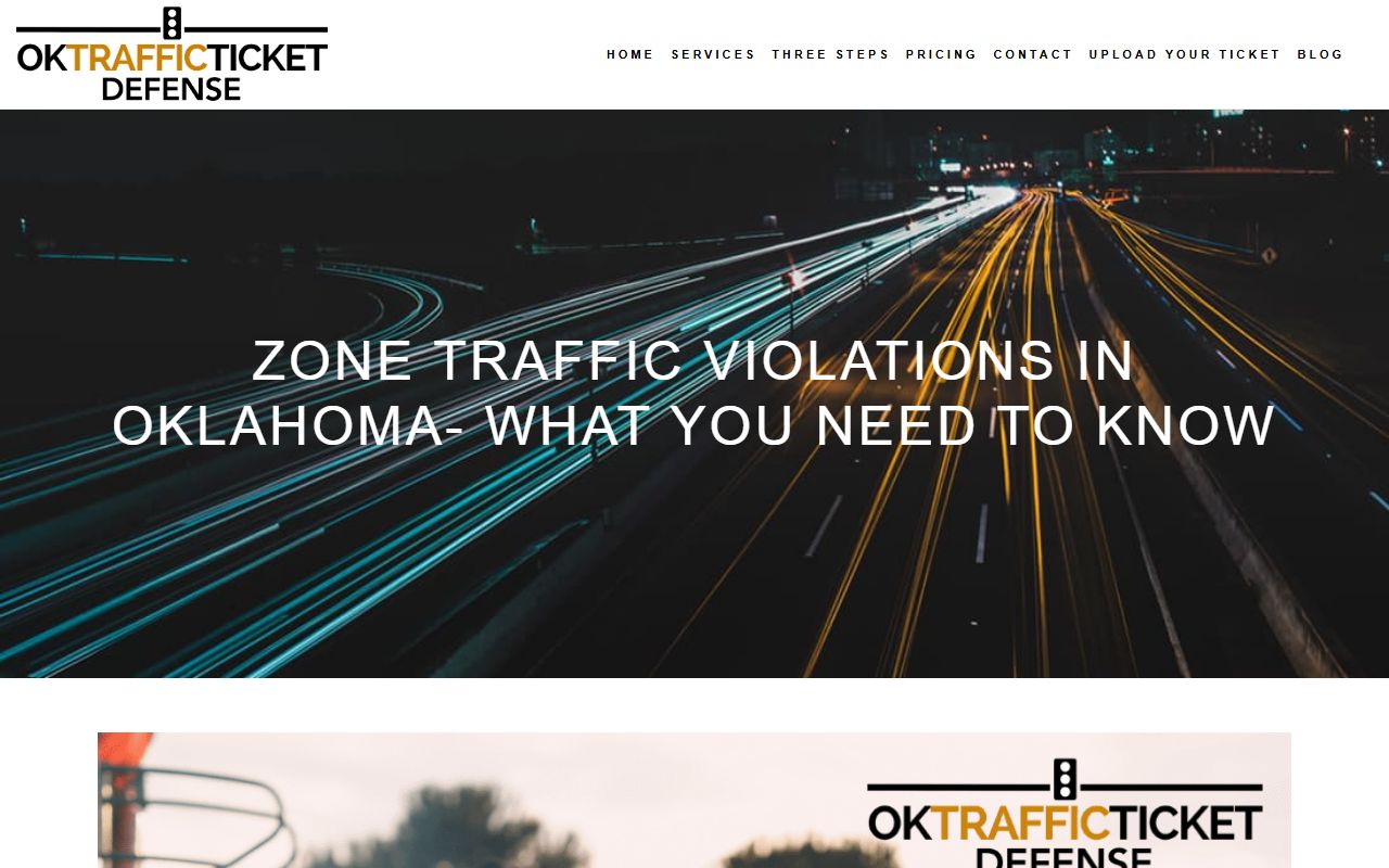 Oklahoma Traffic Court Records - Oklahoma zone traffic violations and doubled fines